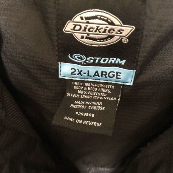 DICKIES STORM Men’s Black Hooded Jacket Size XXL - Picture 4 of 4